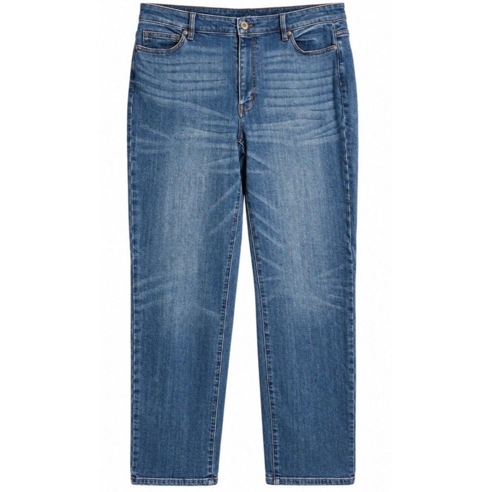 J. Jill Denim Boyfriend Jeans Women’s 14 Tall Blue Stretch Straight Leg Relaxed